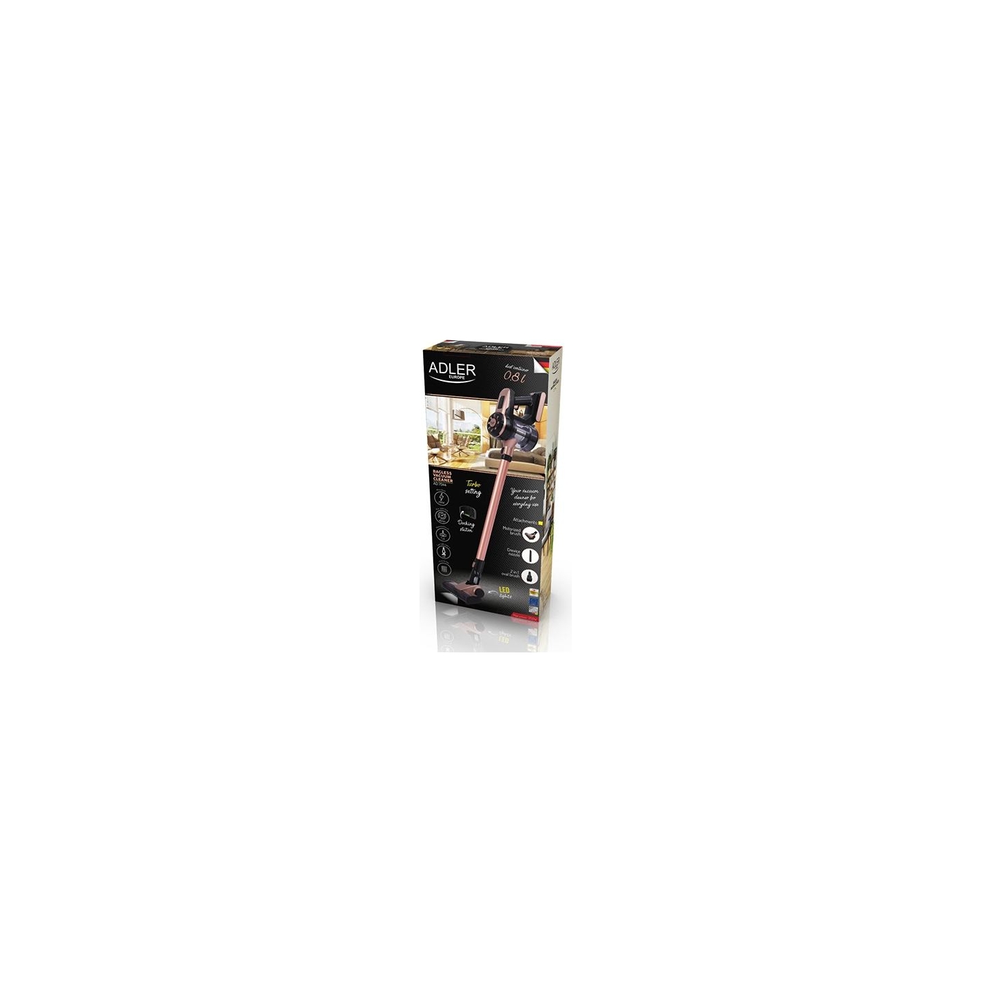 Adler | Vacuum Cleaner | AD 7044 | Cordless operating | Handstick and Handheld | - W | 22.2 V | Operating time (max) 40 min | Br