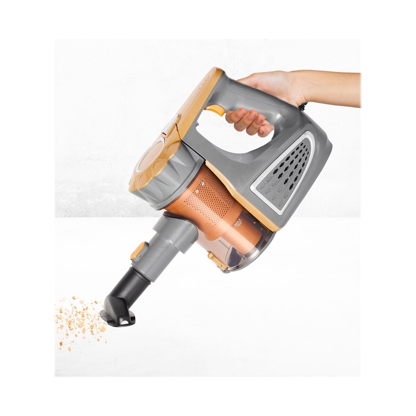 Adler | Vacuum Cleaner | AD 7036 | Corded operating | Handstick and Handheld | 800 W | - V | Operating radius 7 m | Yellow/Grey 