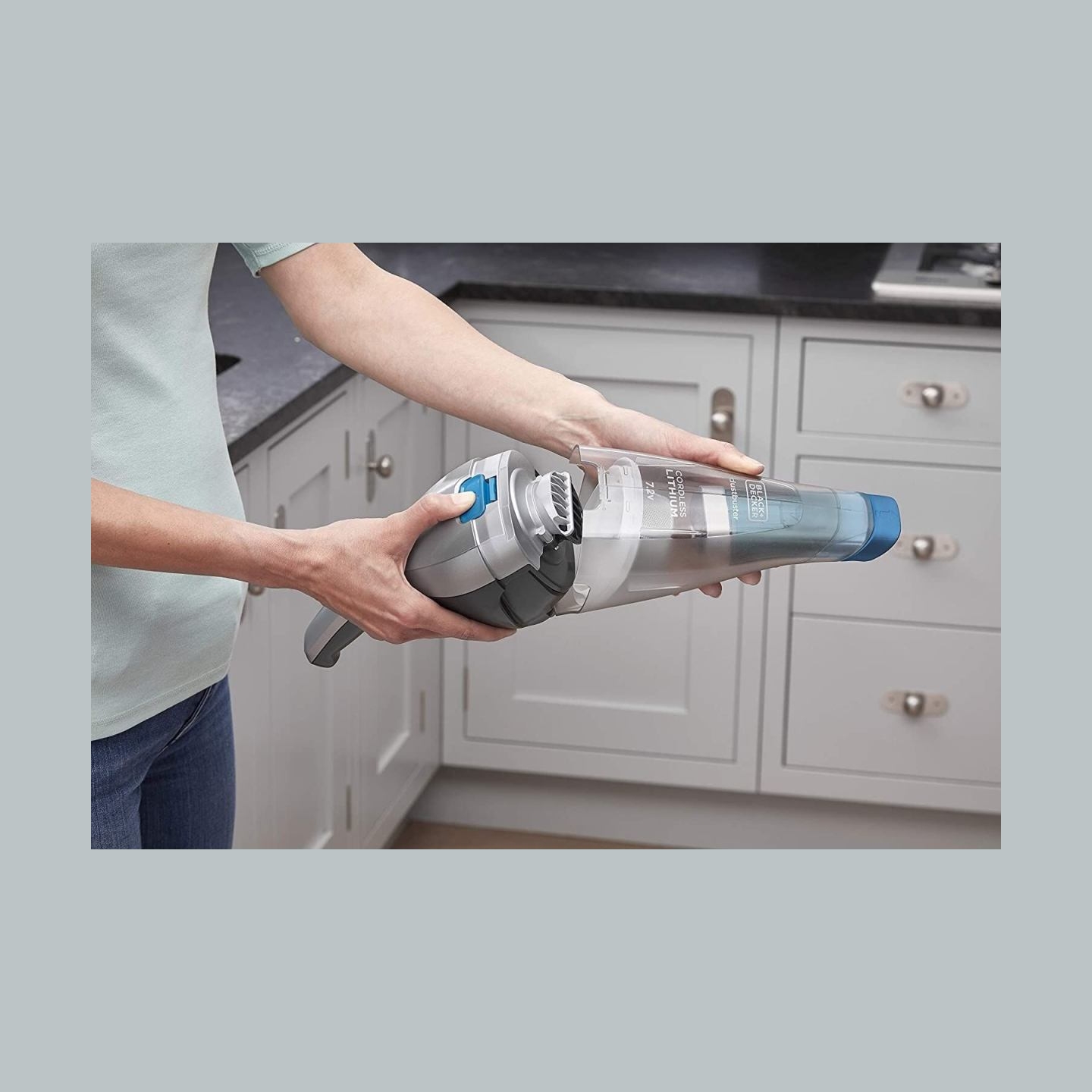Black & Decker | Vacuum Cleaner | NVC215WA-QW | Cordless operating | 7.2 V | Blue/Gray
