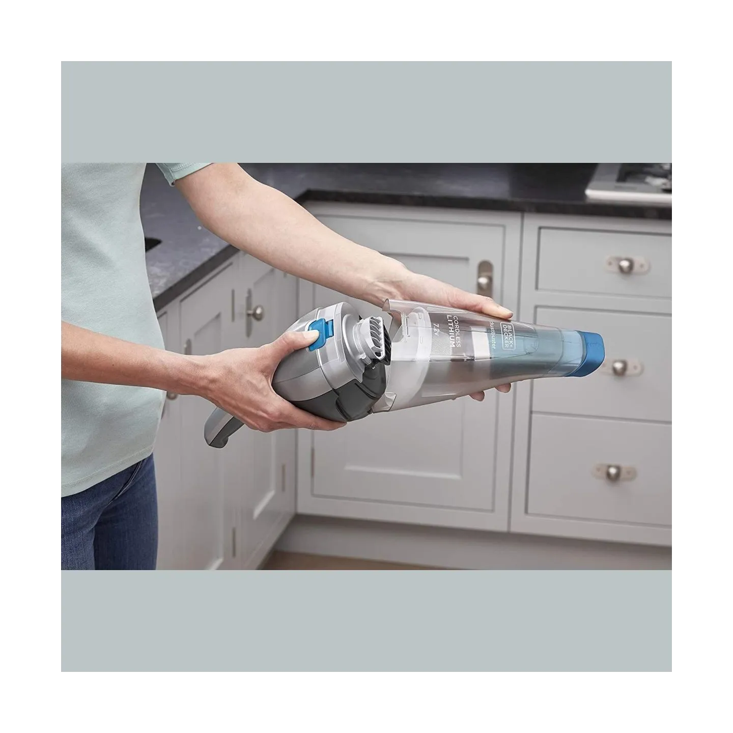 Black & Decker | Vacuum Cleaner | NVC215WA-QW | Cordless operating | 7.2 V | Blue/Gray