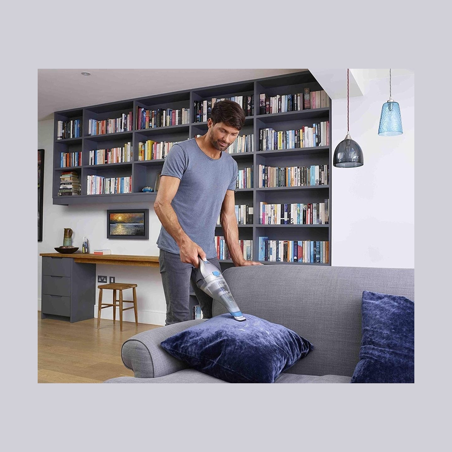 Black & Decker | Vacuum Cleaner | NVC215WA-QW | Cordless operating | 7.2 V | Blue/Gray