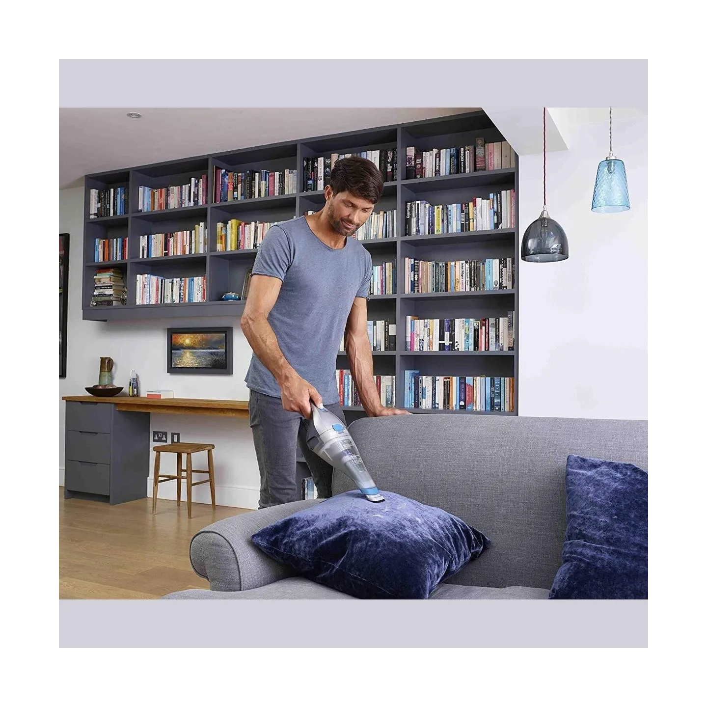 Black & Decker | Vacuum Cleaner | NVC215WA-QW | Cordless operating | 7.2 V | Blue/Gray