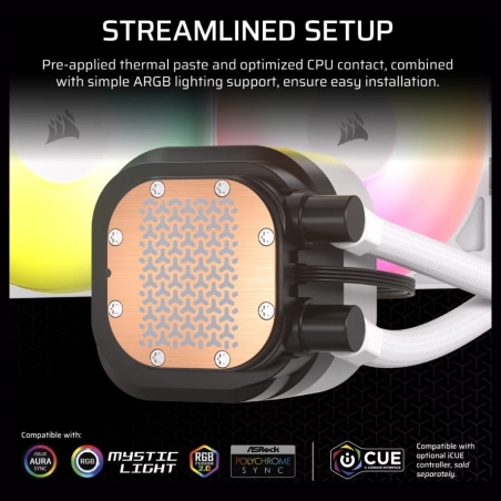 Corsair NAUTILUS 360 ARGB 360 mm Liquid CPU Cooler white