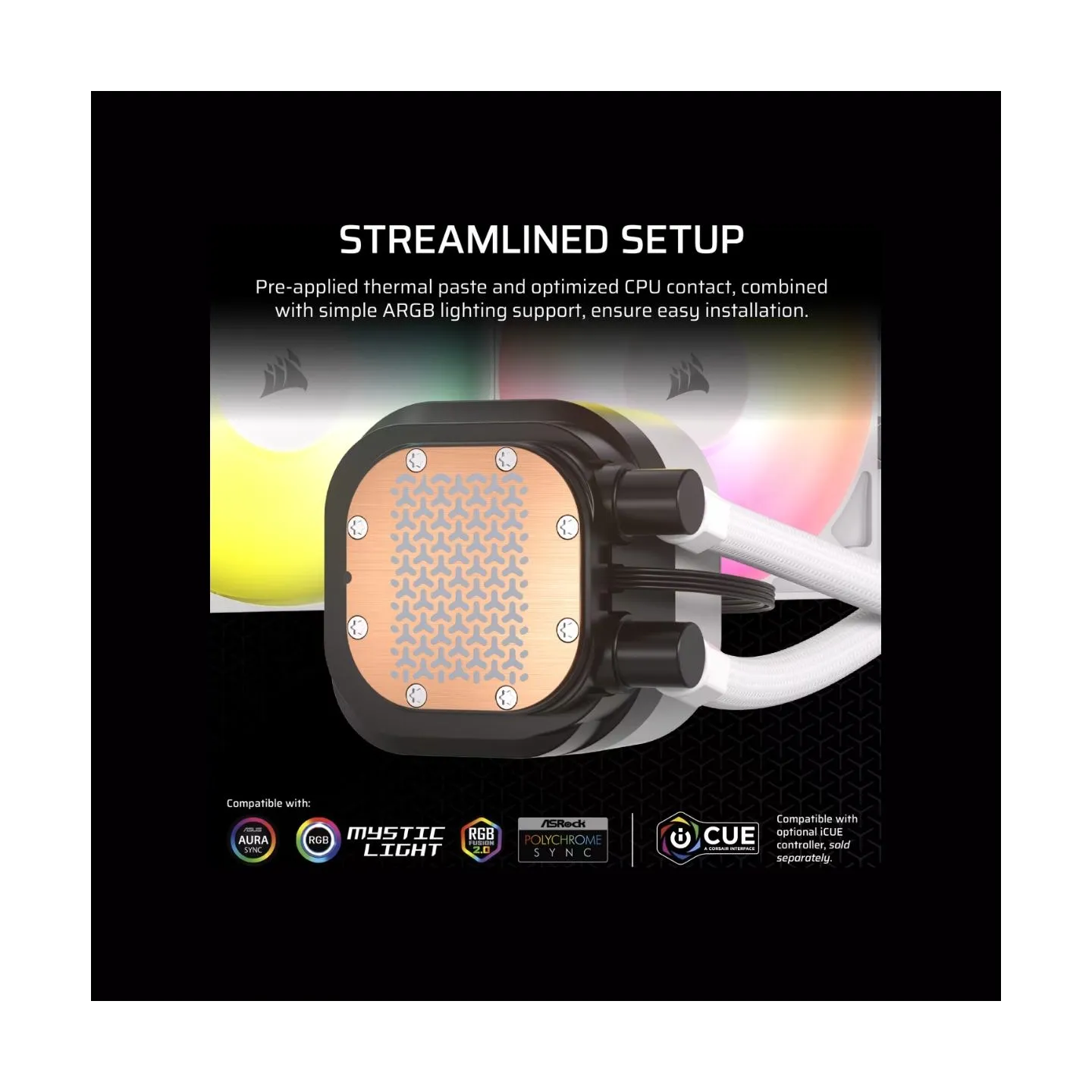 Corsair Liquid CPU Cooler | 360 RS ARGB | White
