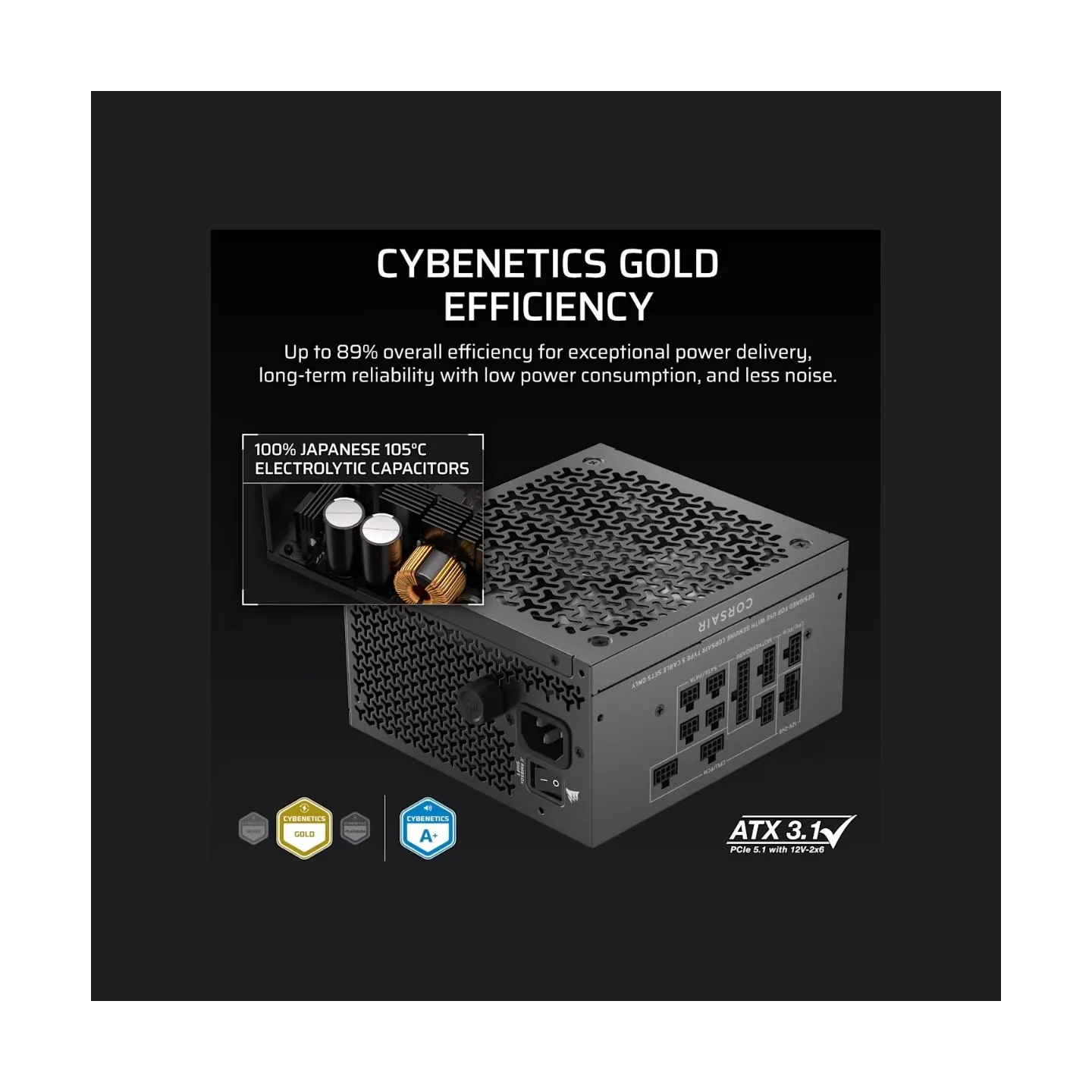 Corsair Fully Modular ATX Power Supply (EU) | RM850x SHIFT | 850 W | Black