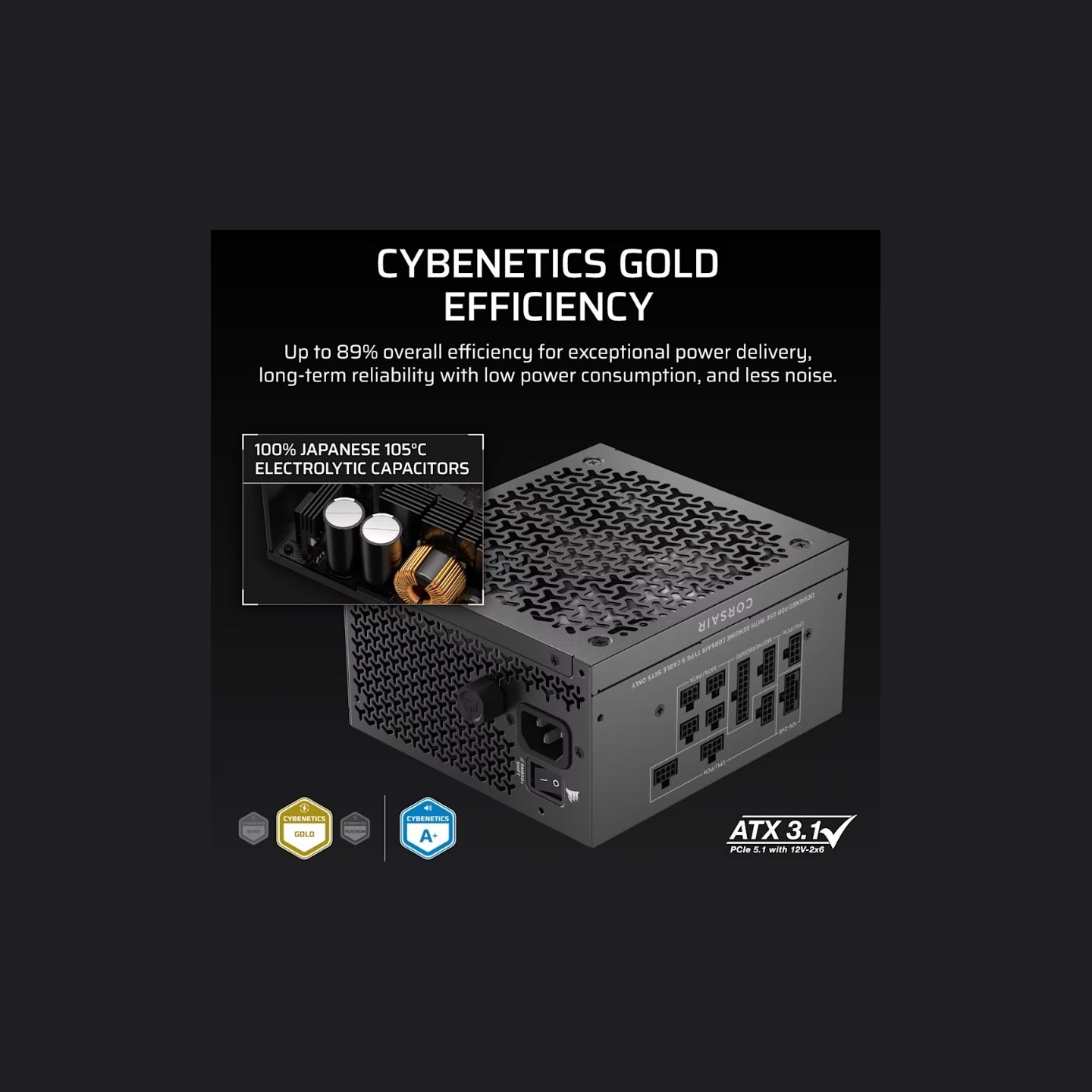 Corsair RM850x SHIFT 80+ GOLD ATX 3.1 MODULA
