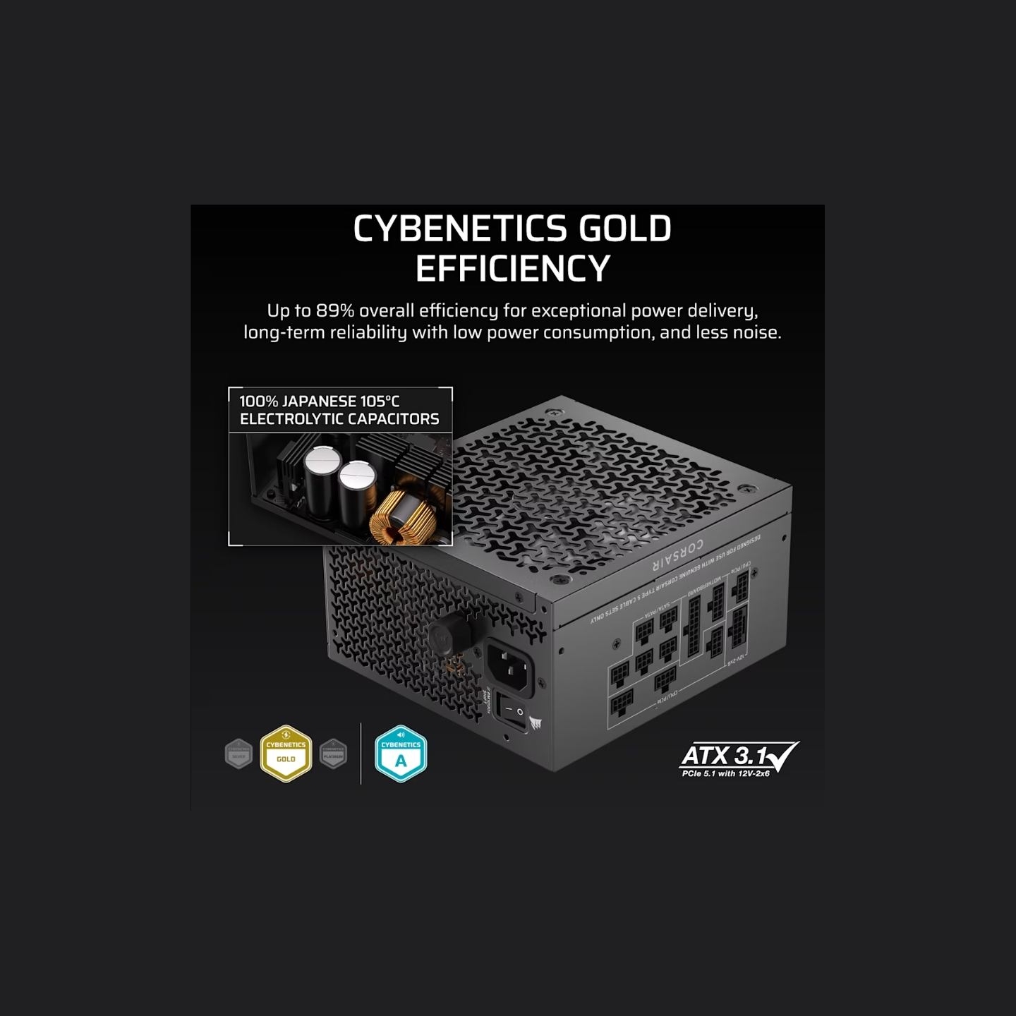 Corsair 2025 RMx Shift Srs RM1000x PSU