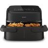 Philips Airfryer Dual Basket | NA150/00 1000 Series | Power 2450 W | Capacity 7 L | RapidAir Plus | Black