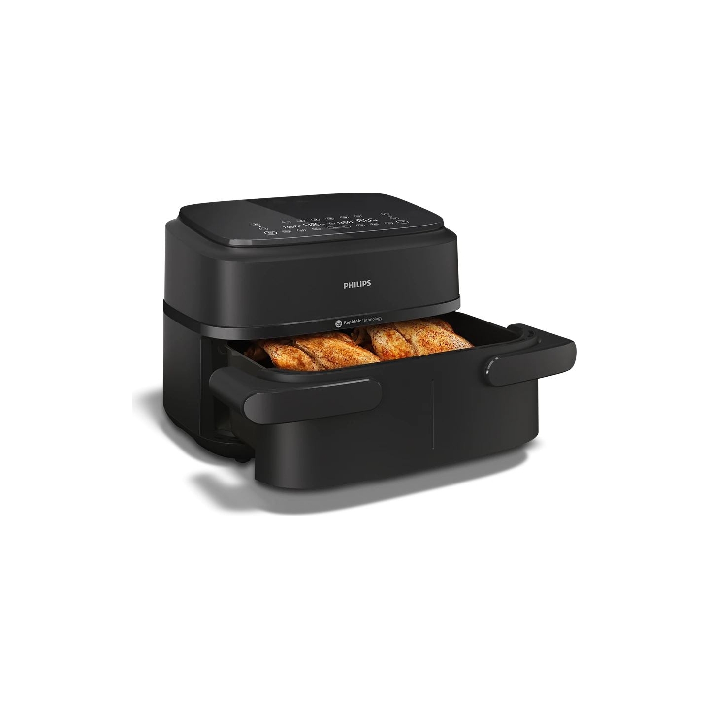 Philips Airfryer Dual Basket | NA150/00 1000 Series | Power 2450 W | Capacity 7 L | RapidAir Plus | Black