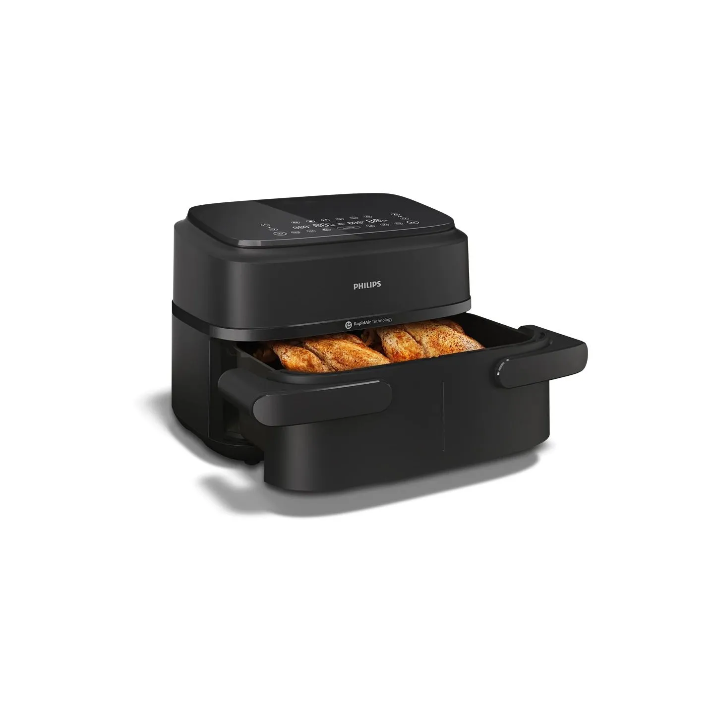 Philips Airfryer Dual Basket | NA150/00 1000 Series | Power 2450 W | Capacity 7 L | RapidAir Plus | Black