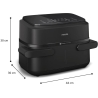 Philips Airfryer Dual Basket | NA150/00 1000 Series | Power 2450 W | Capacity 7 L | RapidAir Plus | Black
