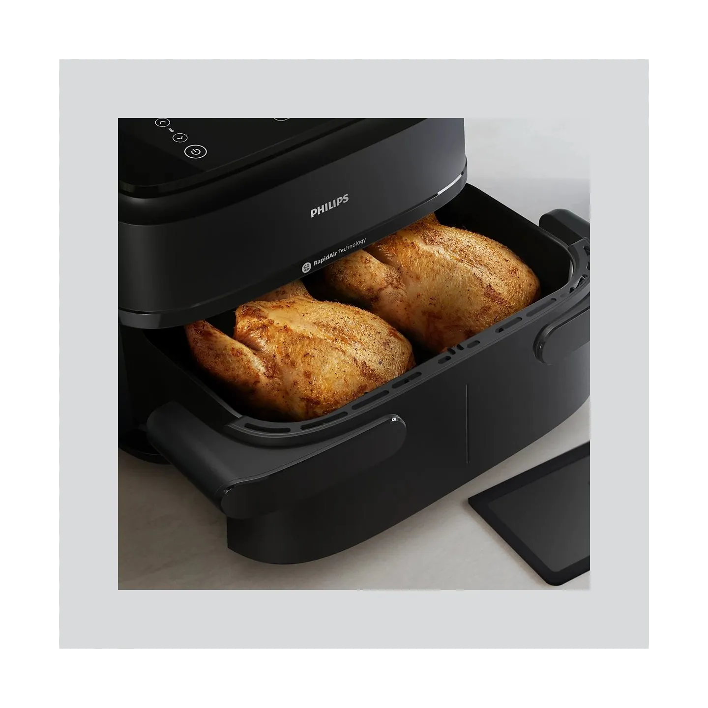 Philips Airfryer Dual Basket | NA150/00 1000 Series | Power 2450 W | Capacity 7 L | RapidAir Plus | Black