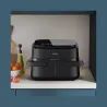 Philips Airfryer Dual Basket | NA150/00 1000 Series | Power 2450 W | Capacity 7 L | RapidAir Plus | Black