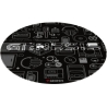 Genesis Protective Floor Mat Tellur 300 Round Gear Polyester | Floor Mat | Multicolor