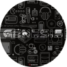 Genesis Protective Floor Mat Tellur 300 Round Gear Polyester | Floor Mat | Multicolor