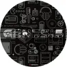 Genesis Protective Floor Mat Tellur 300 Round Gear Polyester | Floor Mat | Multicolor
