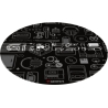 Genesis Protective Floor Mat Tellur 300 Round Gear Polyester | Floor Mat | Multicolor