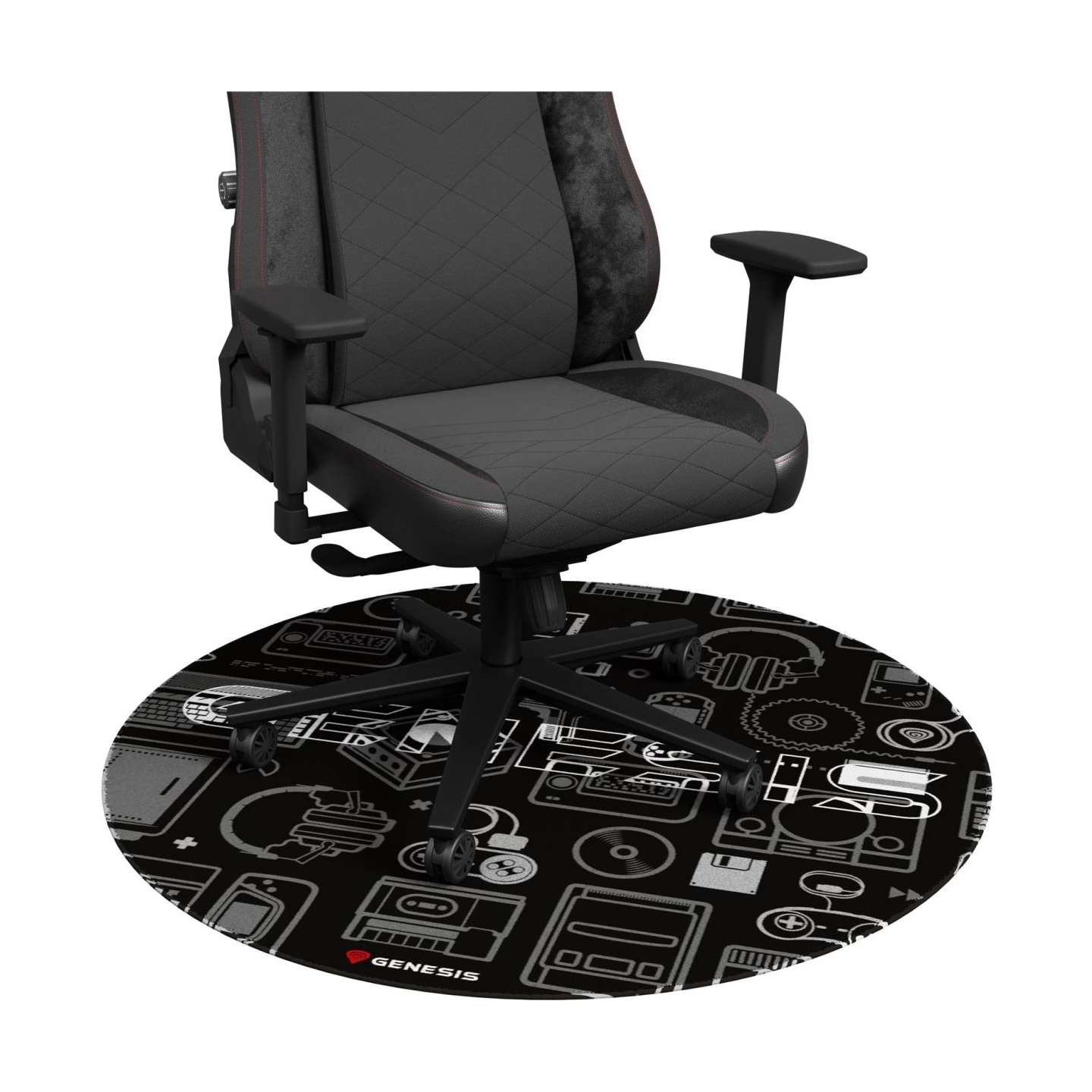 Genesis Protective Floor Mat Tellur 300 Round Gear Polyester | Floor Mat | Multicolor
