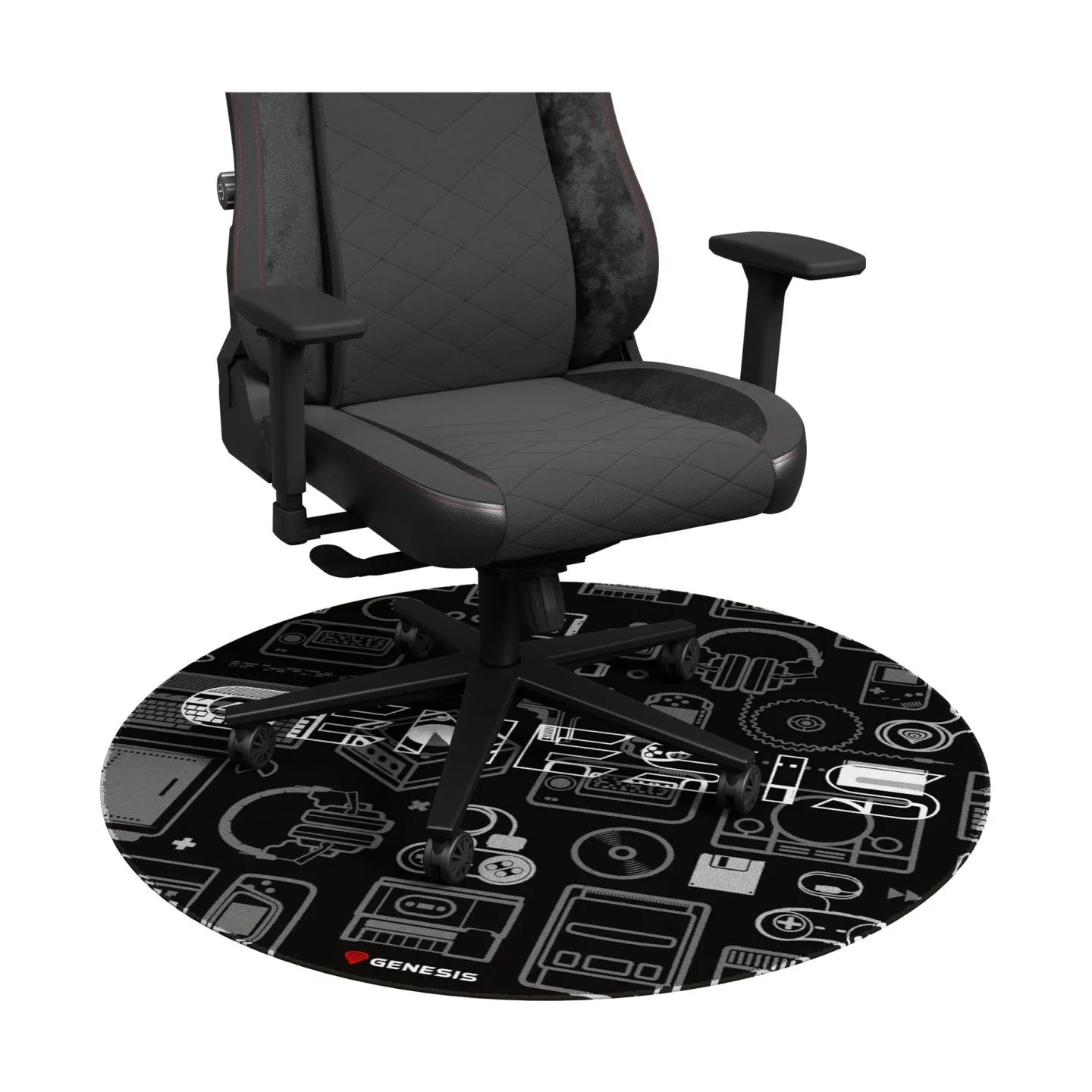 Genesis Protective Floor Mat Tellur 300 Round Gear Polyester | Floor Mat | Multicolor