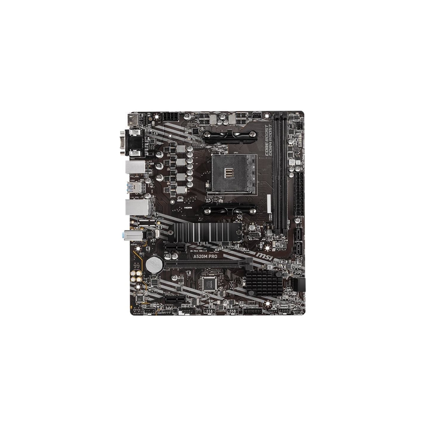MSI | A520M PRO | Processor family AMD | Processor socket AM4 | DDR4 | Memory slots 2 | Chipset AMD A | Micro ATX