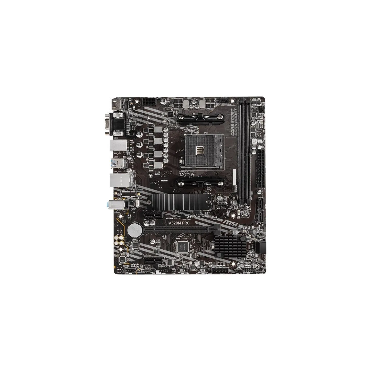 MSI | A520M PRO | Processor family AMD | Processor socket AM4 | DDR4 | Memory slots 2 | Chipset AMD A | Micro ATX