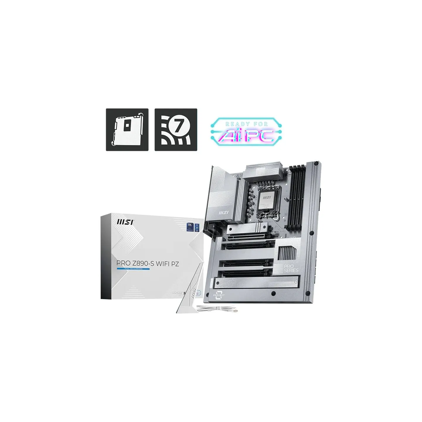 MSI PRO Z890-S WIFI PZ | Processor family Intel | Processor socket LGA1851 | DDR5 | Supported hard disk drive interfaces SATA, M