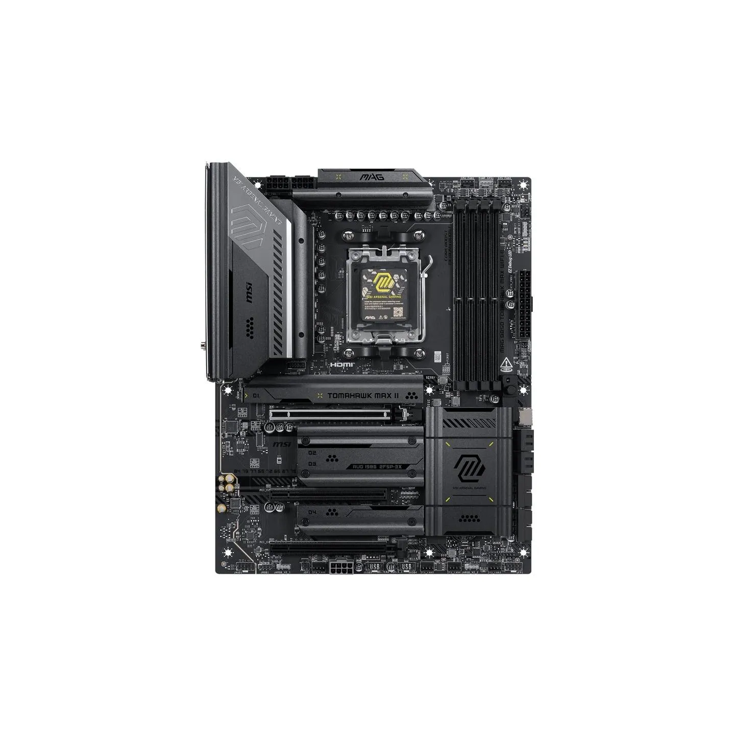 MSI MAG B850 TOMAHAWK MAX WIFI II | Processor family AMD | Processor socket AM5 | DDR5 | Supported hard disk drive interfaces SA