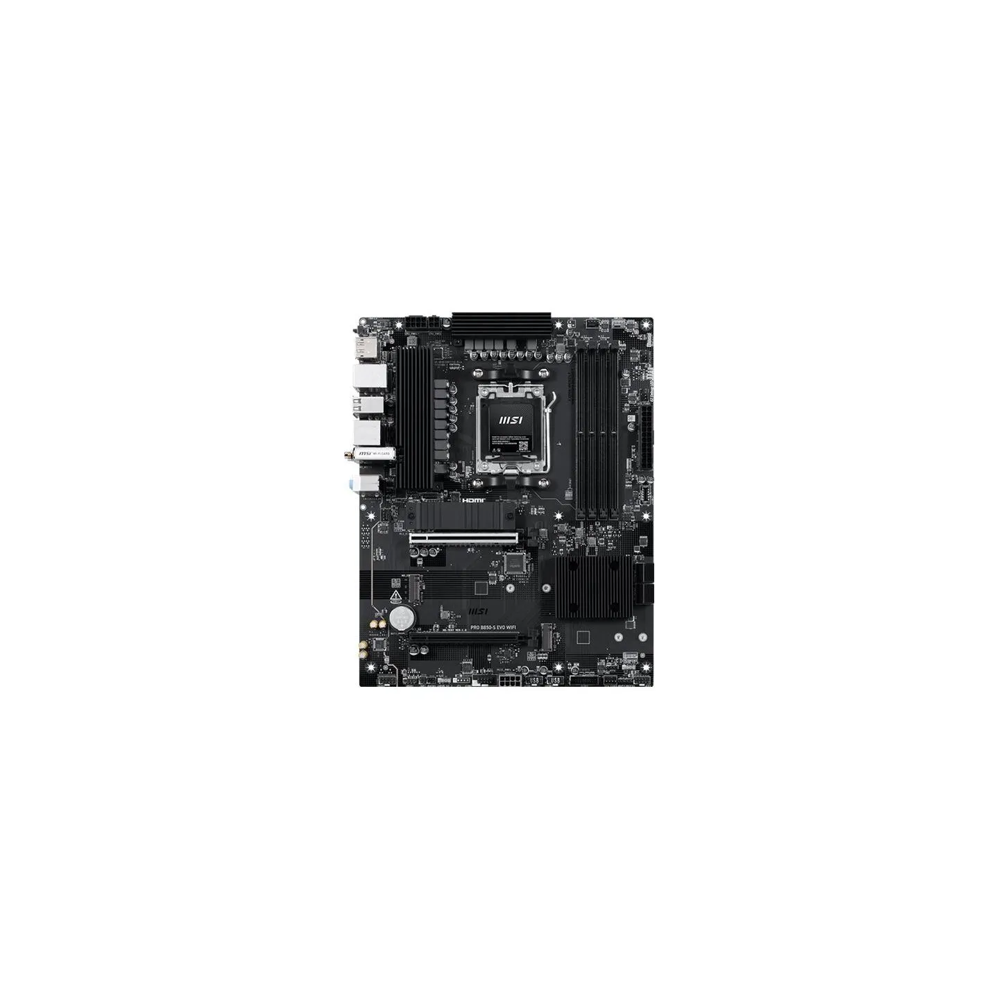 MSI PRO B850-S EVO WIFI | Processor family AMD | Processor socket AM5 | DDR5 | Supported hard disk drive interfaces SATA, M.2 | 