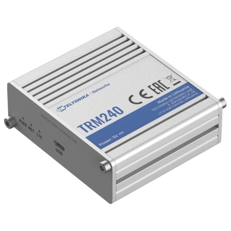 Teltonika LTE Modem | TRM240 | No Wi-Fi | Mesh Support No | MU-MiMO No | 2G/3G | Antenna type 1xSMA for LTE | 1 x microUSB