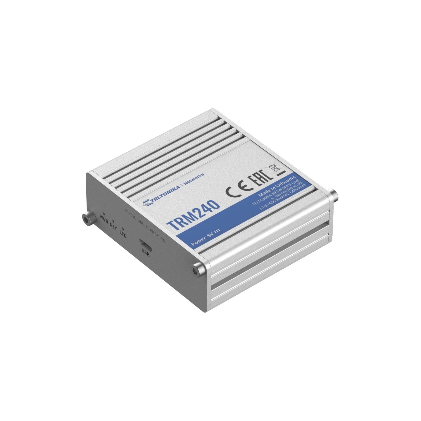Teltonika LTE Modem | TRM240 | No Wi-Fi | Mesh Support No | MU-MiMO No | 2G/3G | Antenna type 1xSMA for LTE | 1 x microUSB