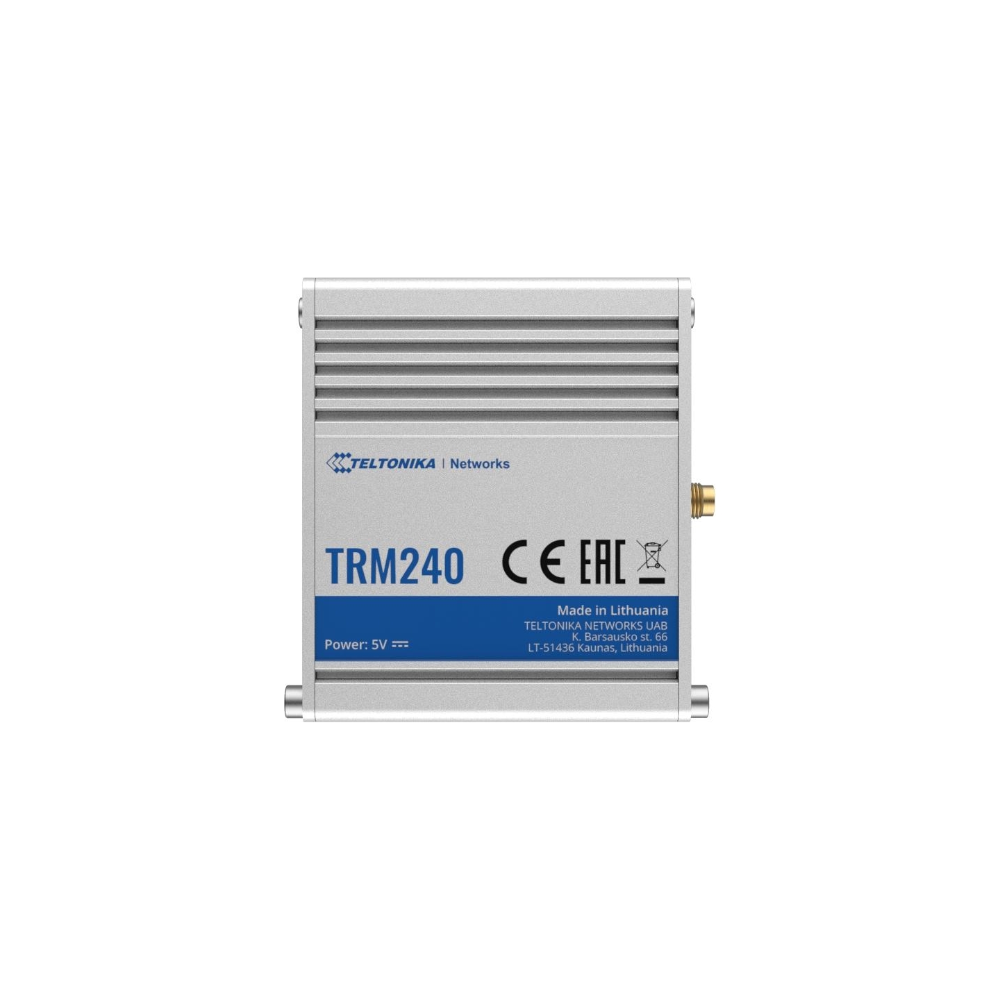 Teltonika LTE Modem | TRM240 | No Wi-Fi | Mesh Support No | MU-MiMO No | 2G/3G | Antenna type 1xSMA for LTE | 1 x microUSB