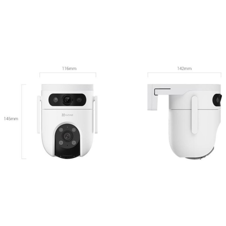 Ezviz IP Camera CS-H9C (5MP+5MP) 4mm Color night vision,Human/Vehicle detection,Smart tracking iki 8m,Active defense,two way tal