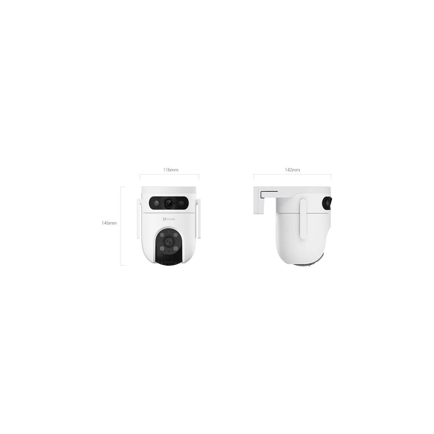 Ezviz IP Camera CS-H9C (5MP+5MP) 4mm Color night vision,Human/Vehicle detection,Smart tracking iki 8m,Active defense,two way tal