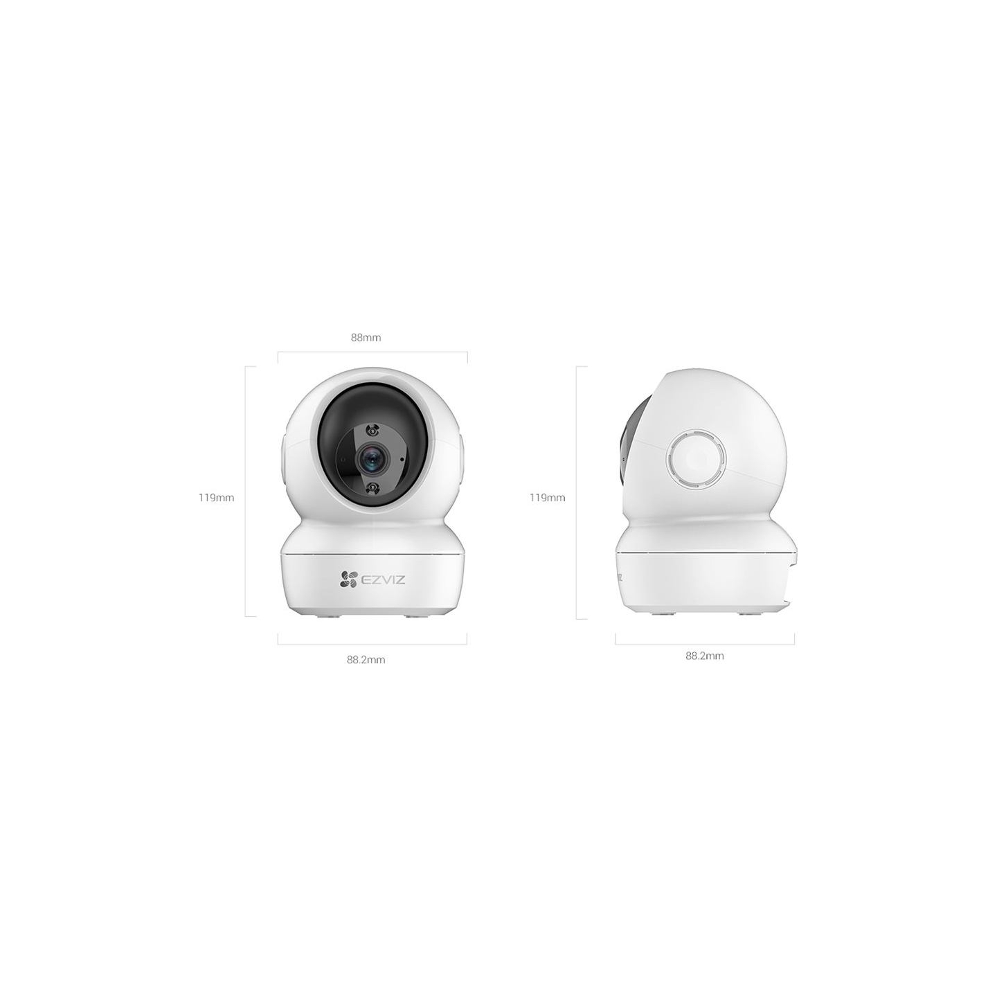 Ezviz | IP Camera | CS-H6c (3MP,W1) | PTZ | 3 MP | 4mm | IP20 | H.264/H.265 | MicroSD, up to 512 GB