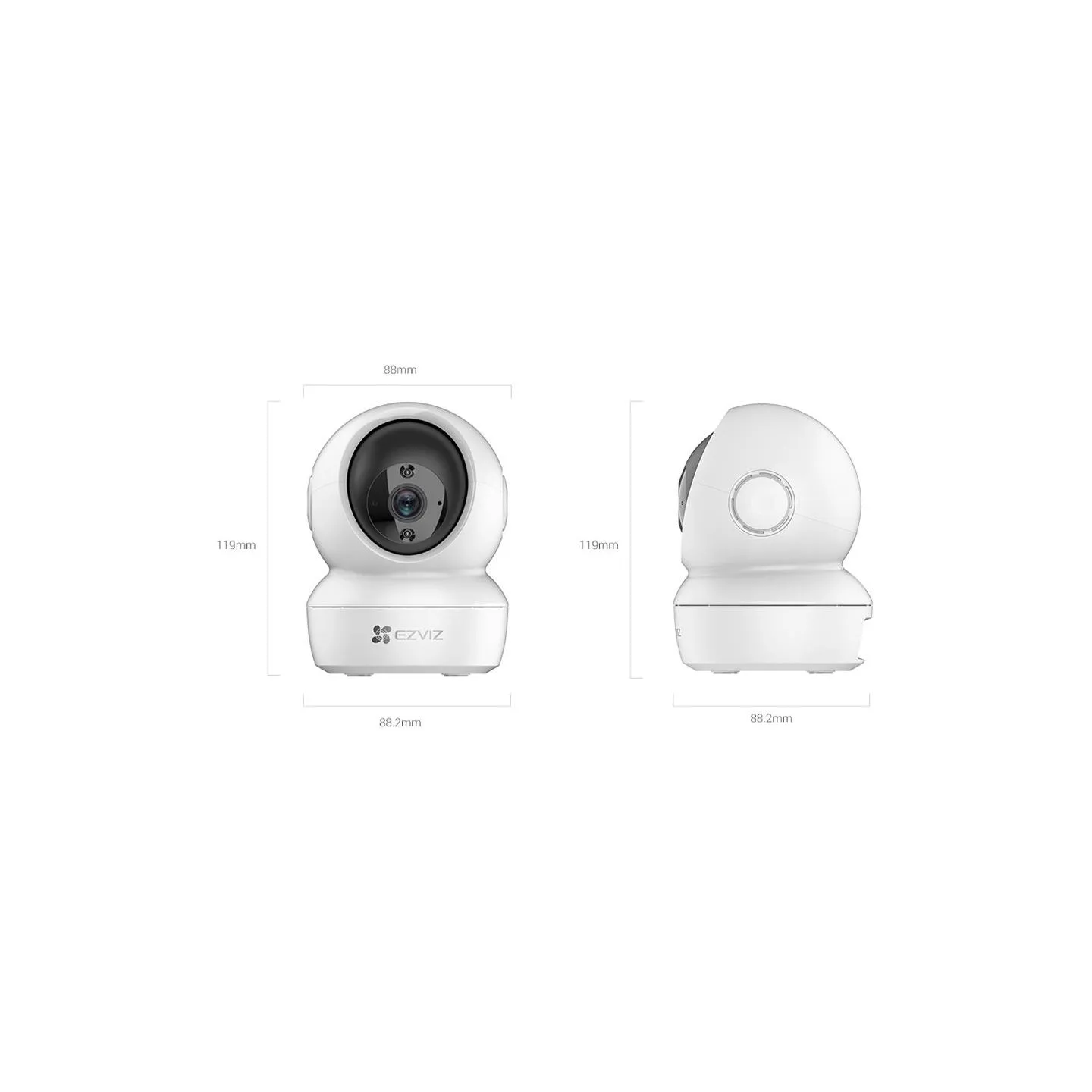 Ezviz | IP Camera | CS-H6c (3MP,W1) | PTZ | 3 MP | 4mm | IP20 | H.264/H.265 | MicroSD, up to 512 GB