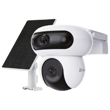 Ezviz Battery-Powered Dual Camera Kit with Solar Panel | CS-HB90/SP | 4+4 MP | 2.8mm/6mm | IP65 | H.264/H.265 | Micro SD, Max. 5