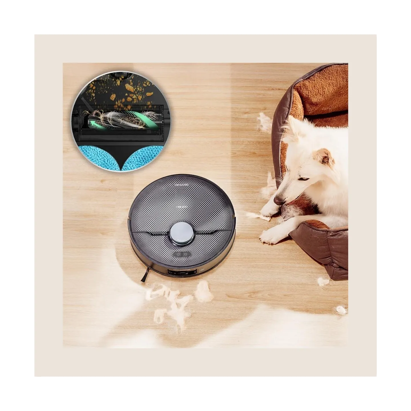 Cecotec Conga X70 | Robot Vacuum Cleaner | Operating time (max) 240 min | Wet&Dry | 5200 mAh | 15000 Pa | Black