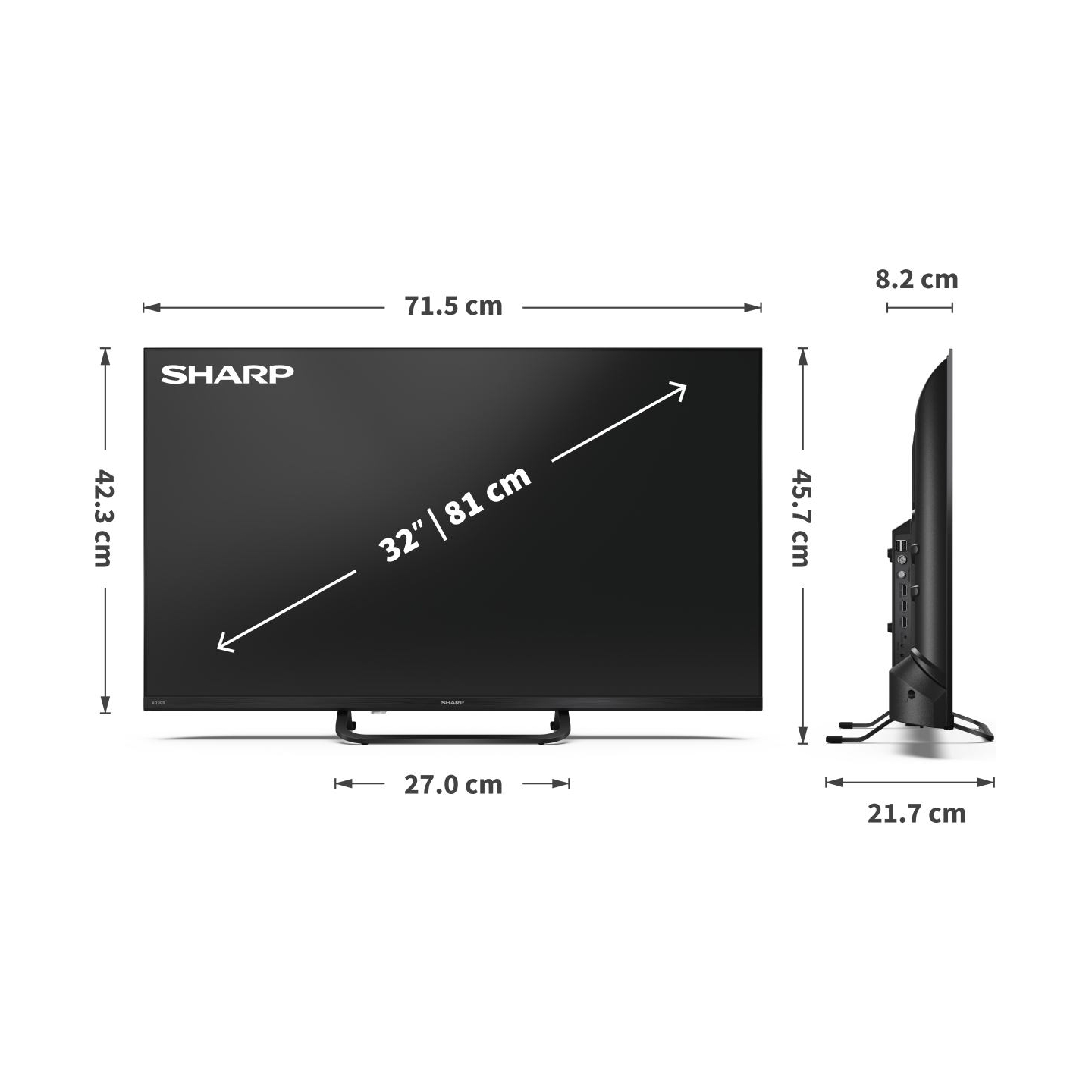 Sharp | 32HF3865E | 32 | Smart TV | Google TV