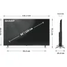 Sharp | 50HP5265E | 50 | Smart TV | Google TV | UHD | Black