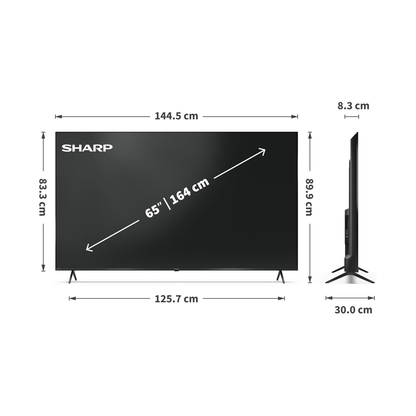 Sharp | 65HP5265E | 65 | Smart TV | Google TV | UHD | Black