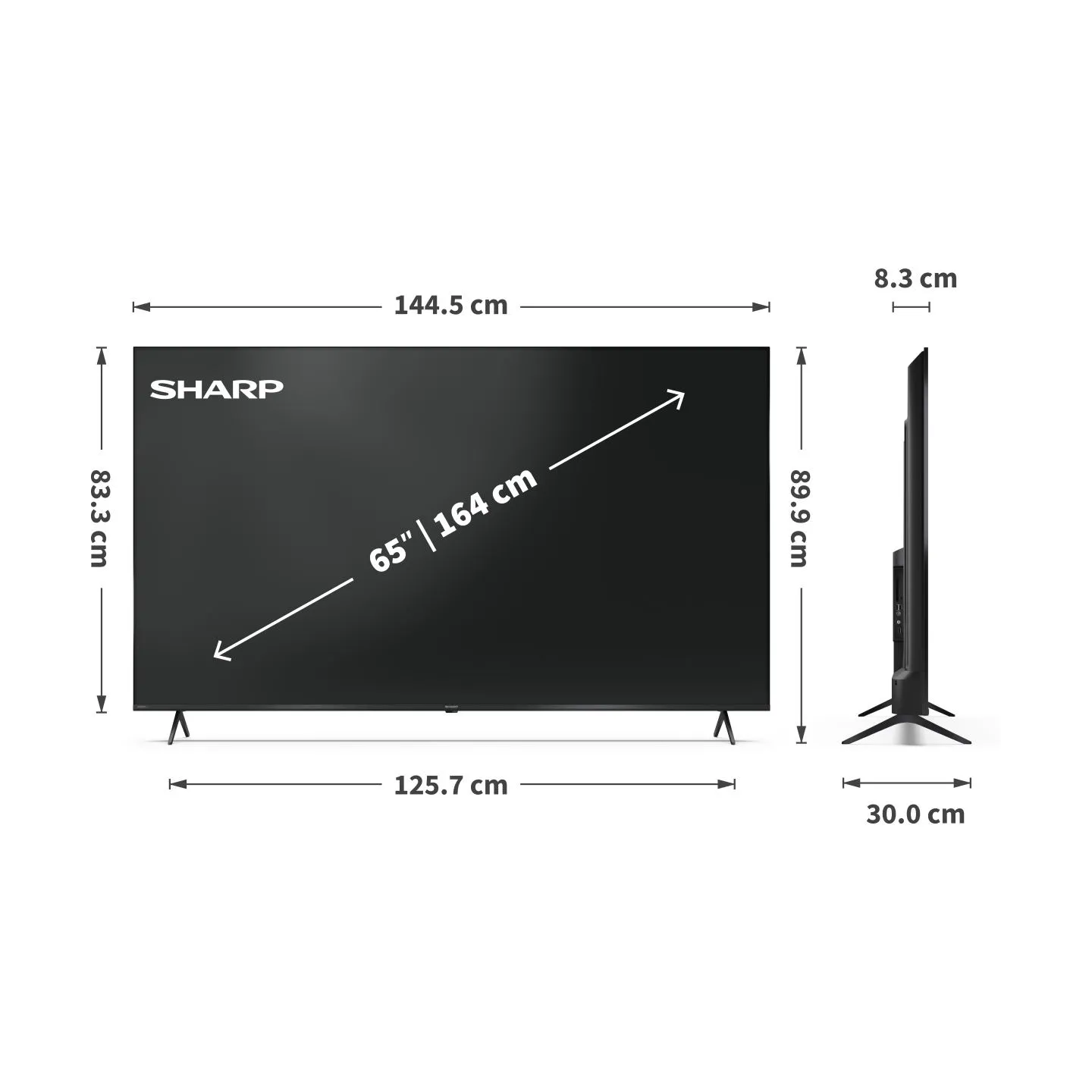 Sharp | 65HP5265E | 65 | Smart TV | Google TV | UHD | Black