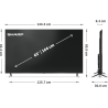 Sharp | 65HP5265E | 65 | Smart TV | Google TV | UHD | Black