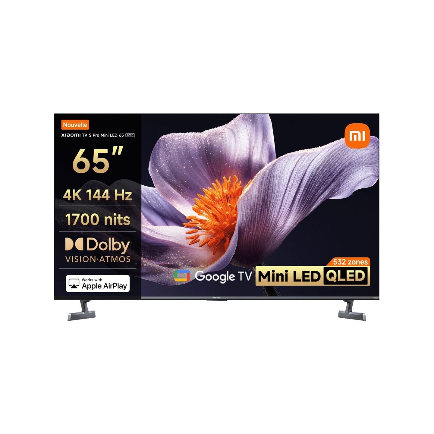Xiaomi TV | S Pro Mini LED 65 2026 | Xiaomi 65 | Smart TV | Google TV | 4K UHD | Dark Grey