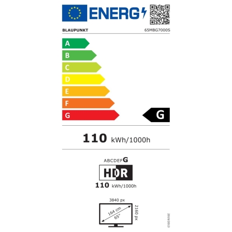 Blaupunkt Mini LED TV | 65MBG7000S | 65 | Smart TV | Google TV | Black