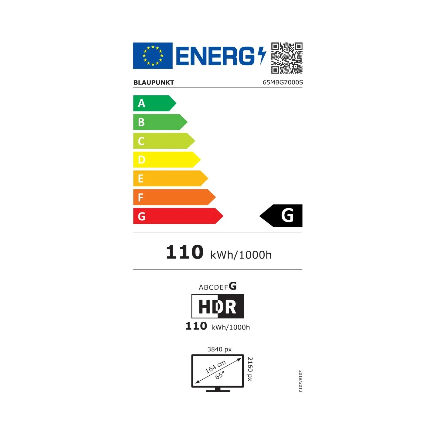 Blaupunkt Mini LED TV | 65MBG7000S | 65 | Smart TV | Google TV | Black