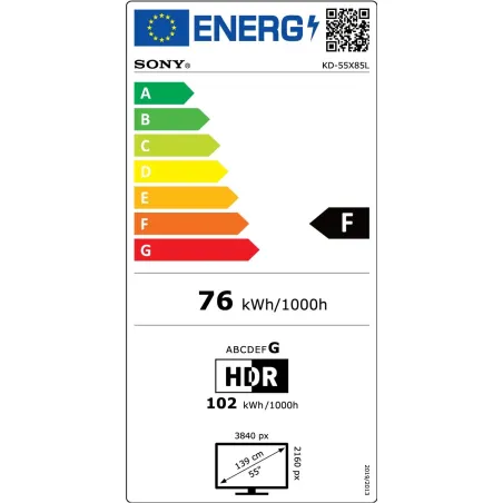 Sony KD55X85L 55" (139cm) 4K Ultra HD Smart Google Full Array LED TV | Sony | TV | KD55X85L | 55" (139cm) | Smart TV | Android |
