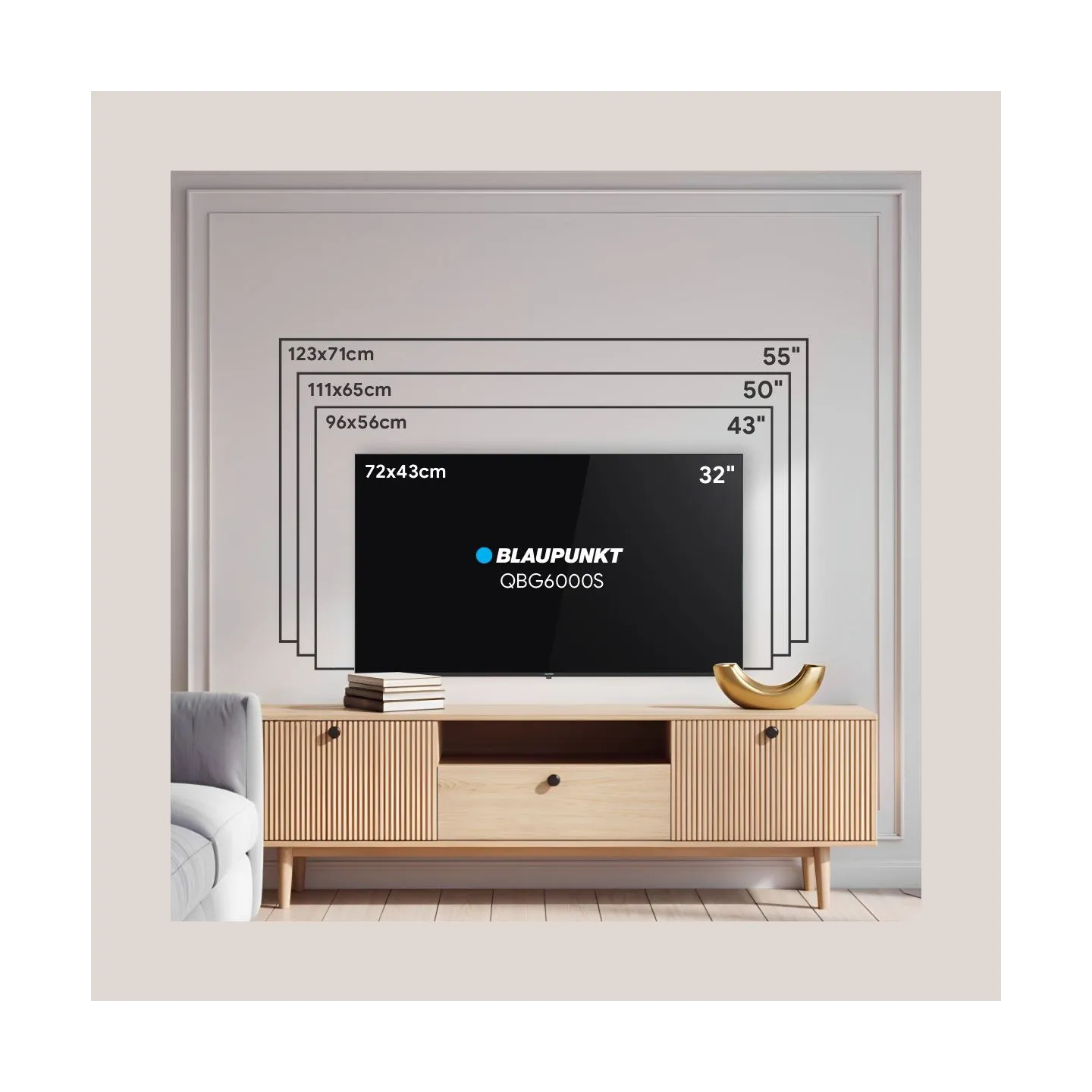 Blaupunkt QLED TV | 32QBG6000S | 32 | Smart TV | Google TV | Black