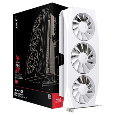 XFX Mercury AMD Radeon RX 9060XT OC White Gaming Edition with 16GB GDDR6 HDMI 2xDP, AMD RDNA 4