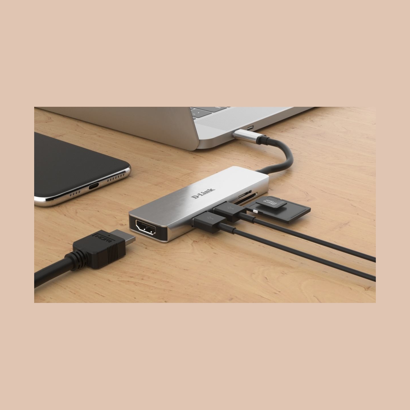 D-Link | 5-in-1 USB-C™ Hub with HDMI and SD/microSD Card Reader | DUB-M530 | USB Type-C