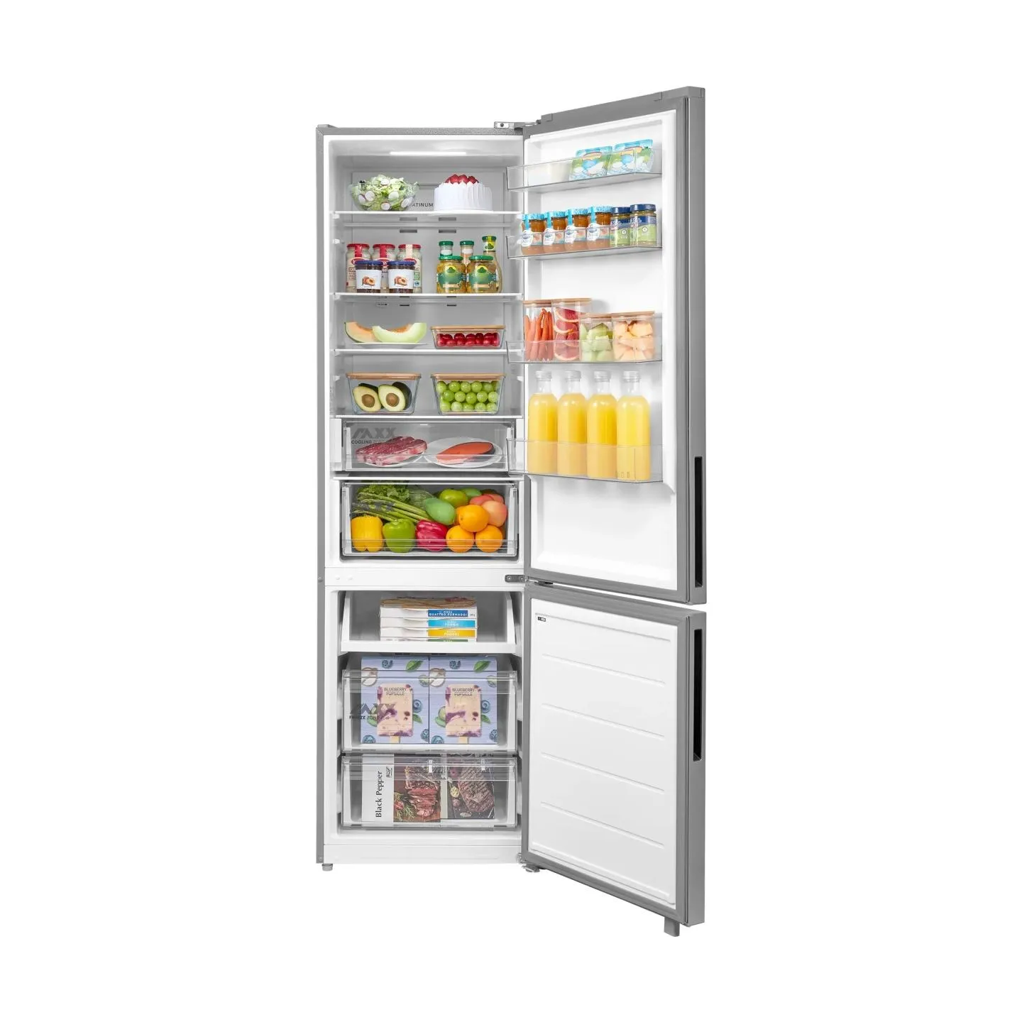 Midea Refrigerator | MDRB600MME46 | Energy efficiency class E | Free standing | Combi | Height 201 cm | No Frost system | Fridge